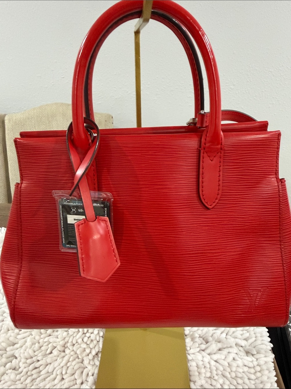 Louis Vuitton Red Epi Leather Satchel